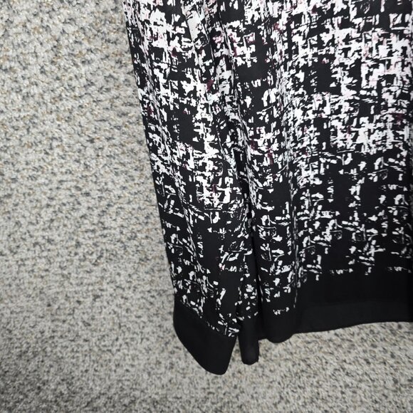 Vince Camuto Top Womens Large Purple Scoop Neck Blouse Zip Semi Sheer Ladies - Picture 3 of 7